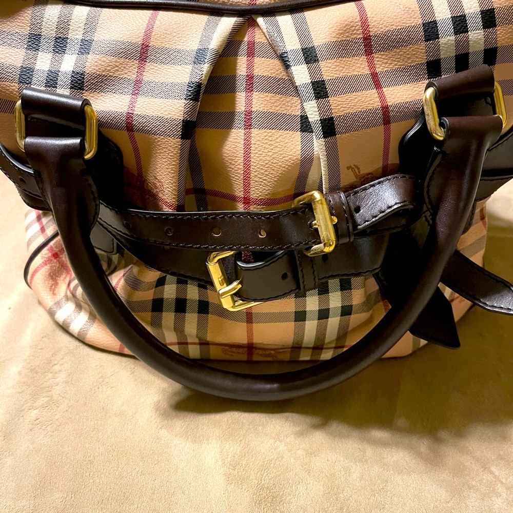 Burberry Haymarket Shoulder Hang Bag
